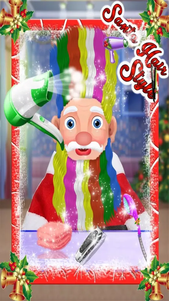 Santa Hair Style - Shave Beard & Barbershop Games スクリーンショット
