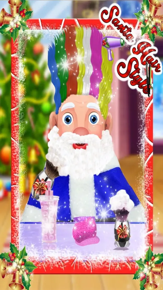 Santa Hair Style - Shave Beard & Barbershop Games スクリーンショット