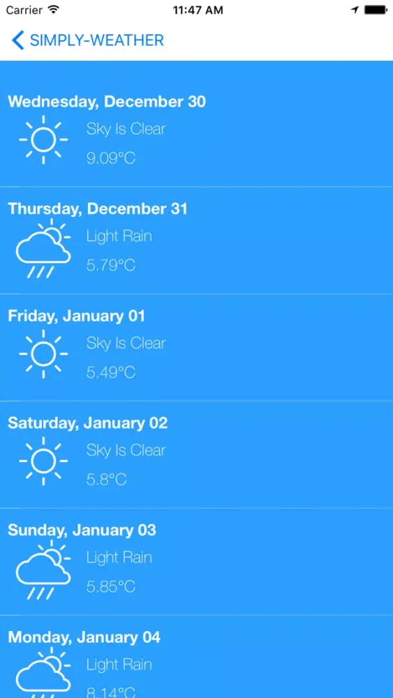 Simply-Weather سکرین شاٹس
