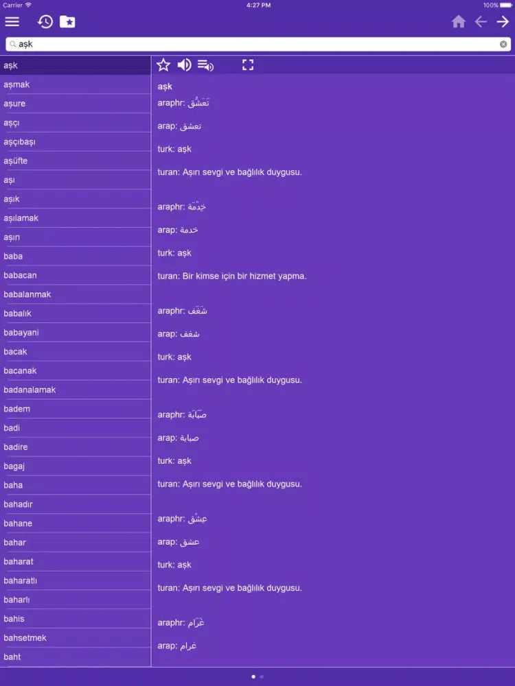 Arabic Turkish Dictionary Free iPad  স্ক্রিনশট