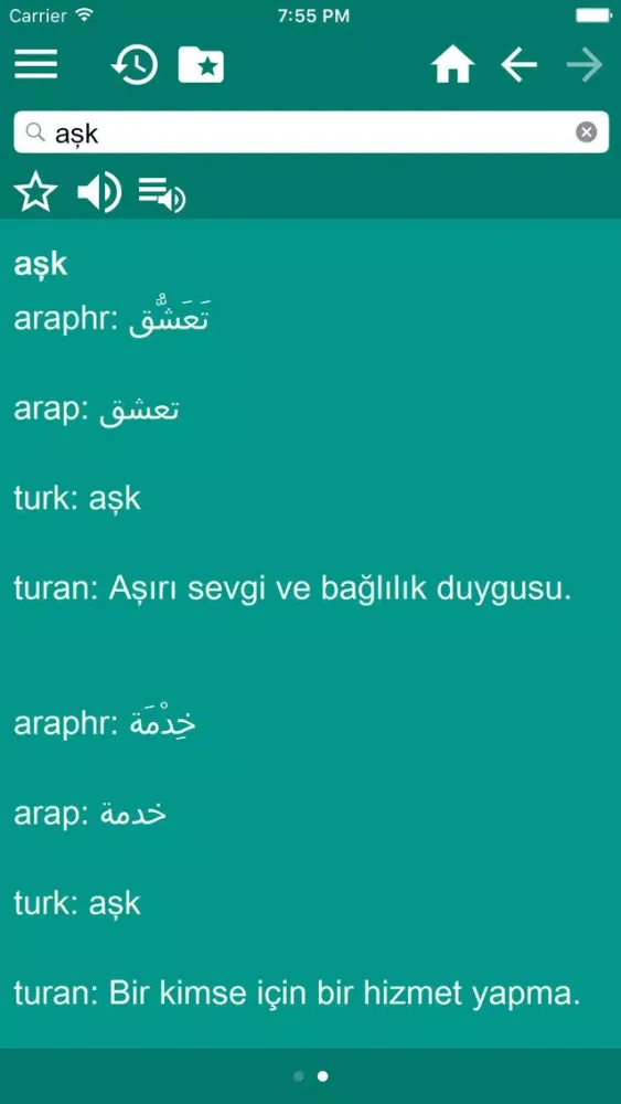 Arabic Turkish Dictionary Free স্ক্রিনশট