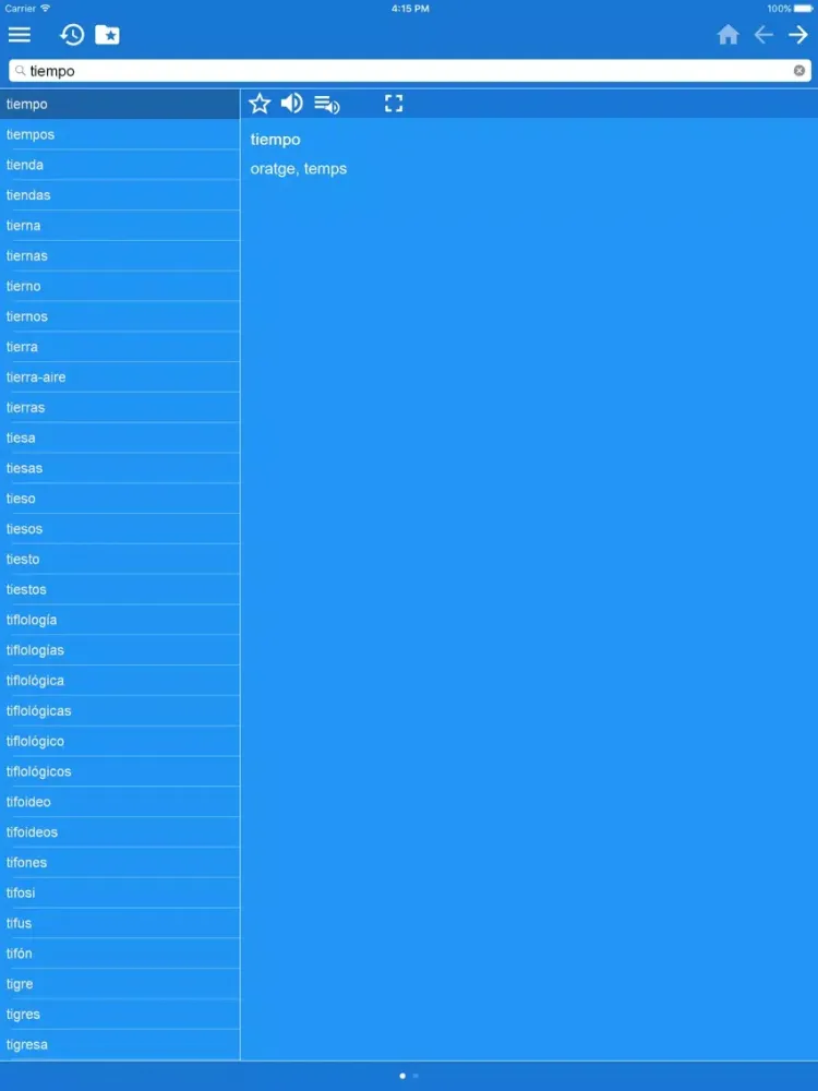 Castellan Catalan Dictionary Free iPad 应用截图