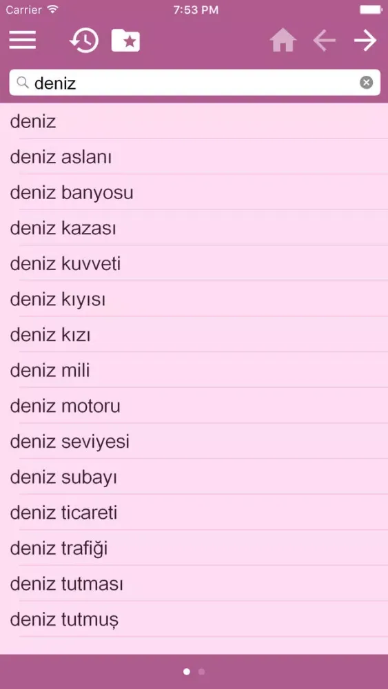 Captures d'écran de German Turkish Dictionary Free