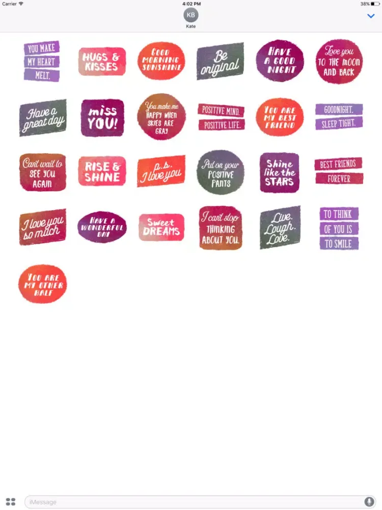 Love Quotes & Phrases Stickers iPad  سکرین شاٹس