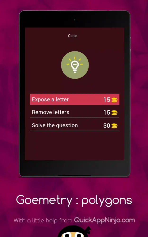 Geometry: polygons Quiz سکرین شاٹس