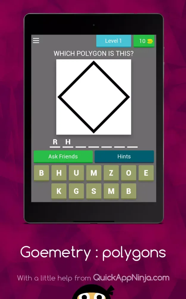 Geometry: polygons Quiz سکرین شاٹس