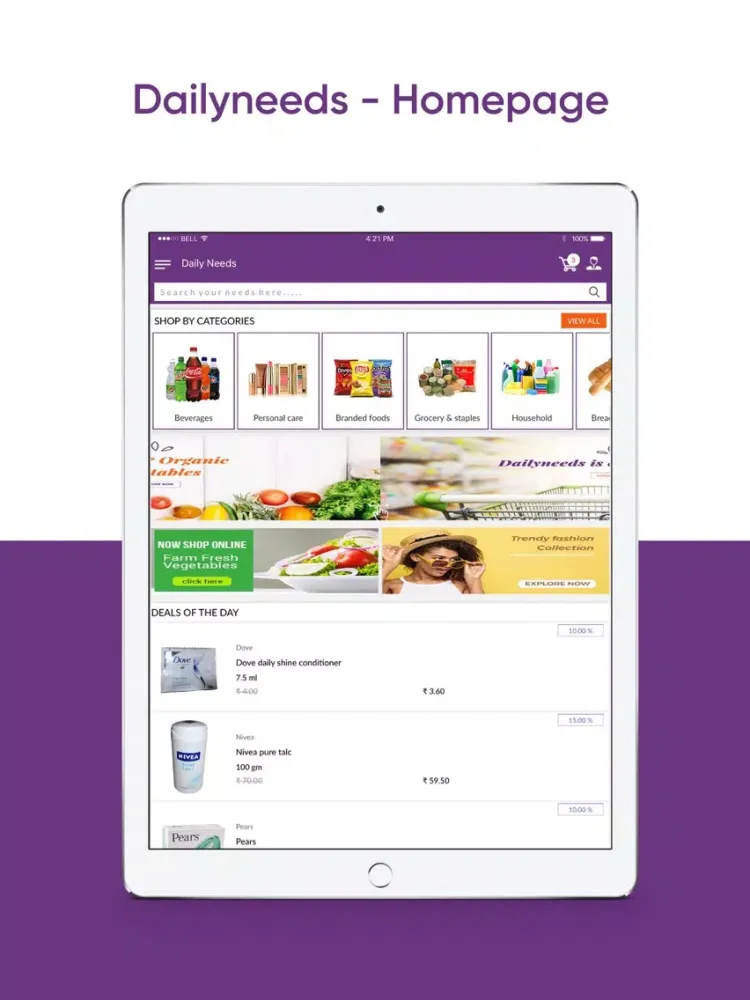 Dailyneeds Supermarket iPad  Screenshots