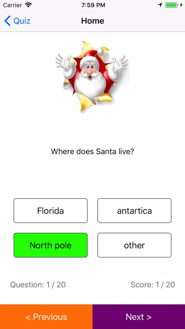 Santa Christmas quiz應用截圖