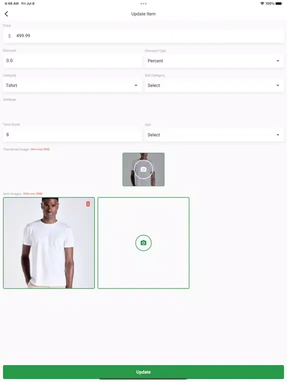 AKI Garments Vendor iPad  স্ক্রিনশট