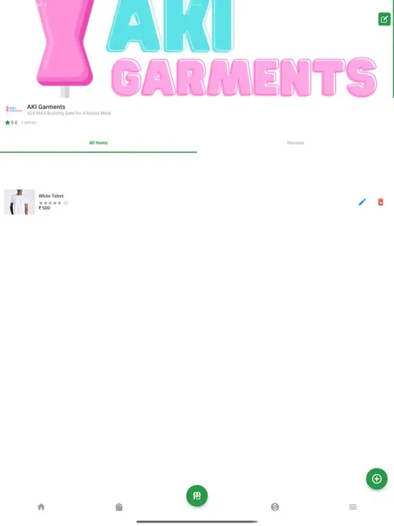 AKI Garments Vendor iPad  স্ক্রিনশট