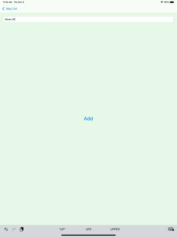 Capturas de tela do 1day List iPad 