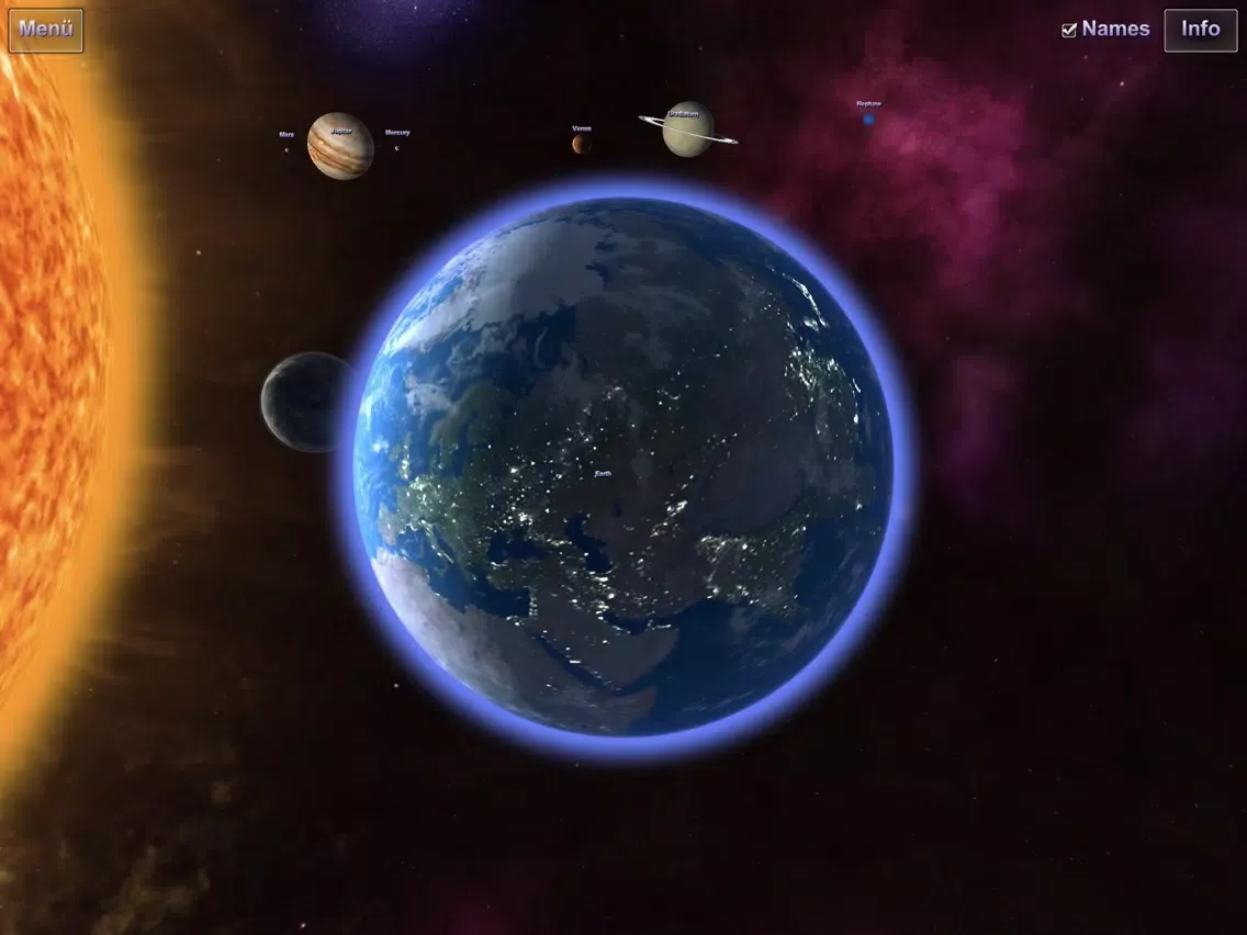 ภาพหน้าจอของ AR Solar System Planets iPad 