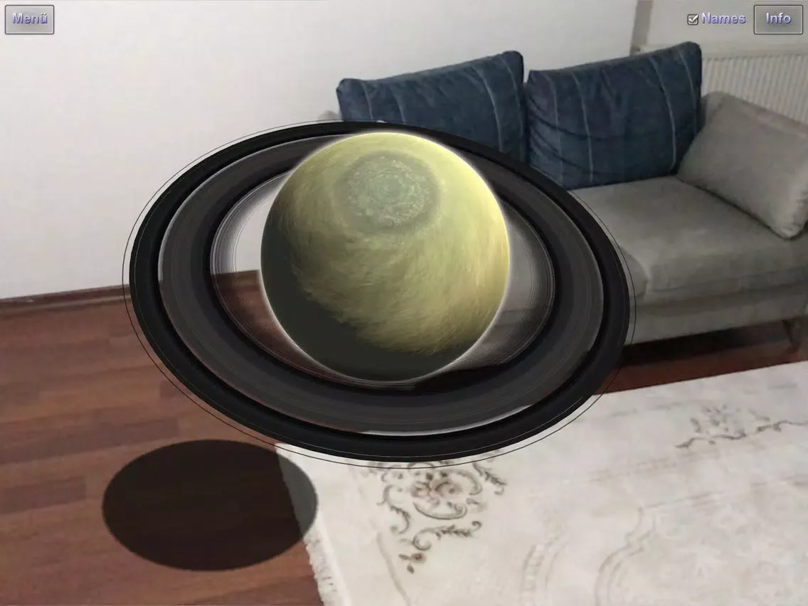 ภาพหน้าจอของ AR Solar System Planets iPad 