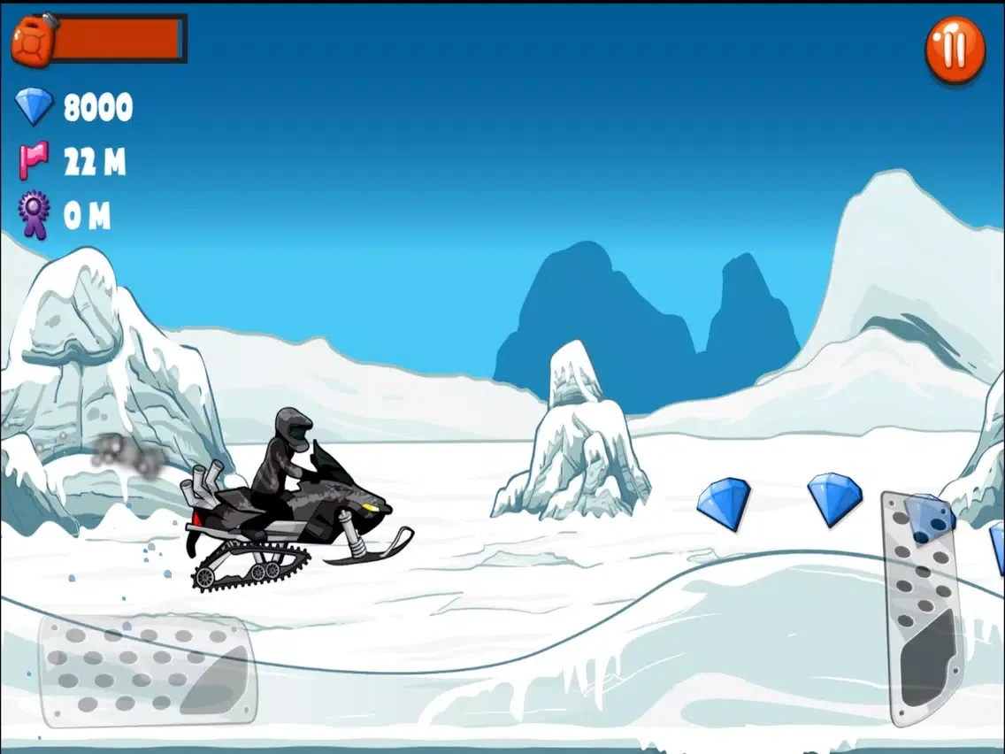 Snowmobile Stunt Racing Game iPad  Screenshots