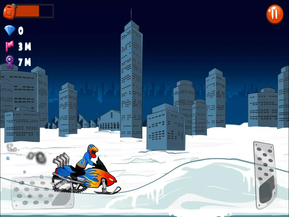 Snowmobile Stunt Racing Game iPad  Screenshots
