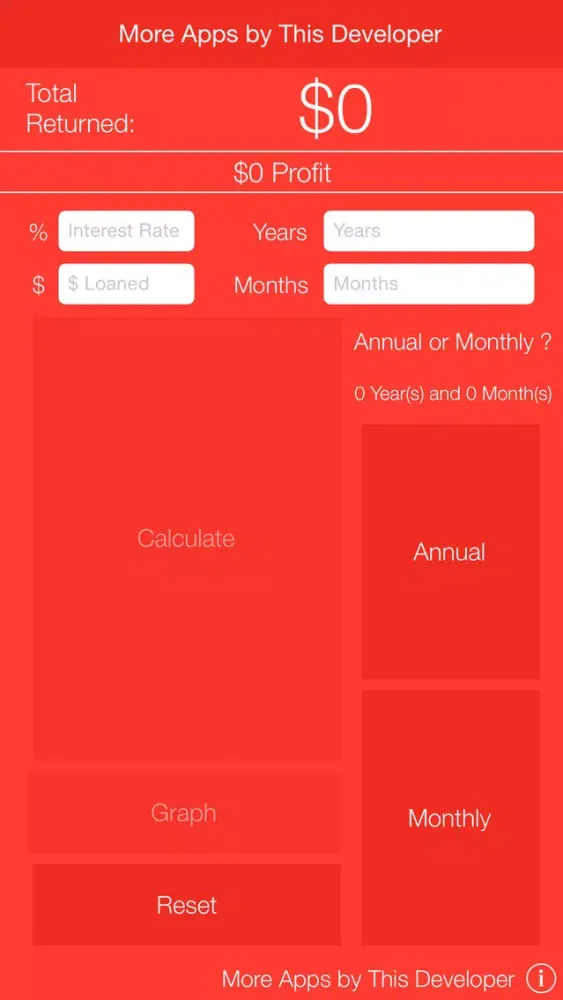 ภาพหน้าจอของ Compound Interest Calculator with Graph
