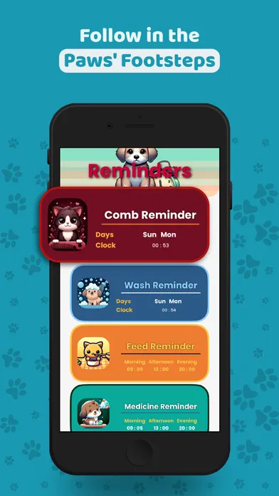 Tangkapan layar Cat & Puppy : Pet Feed Alarm