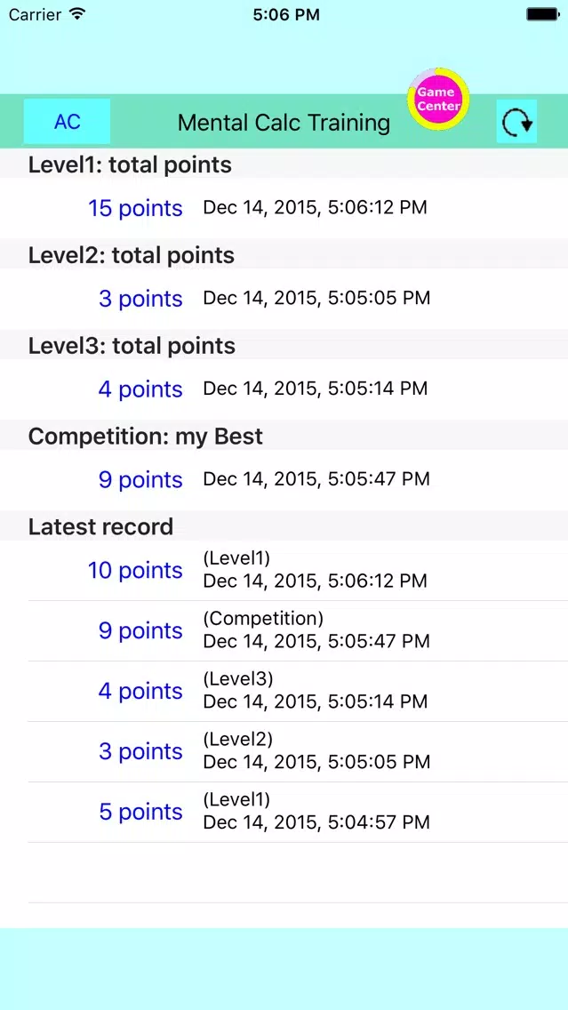 Screenshot di Mental Calc Training