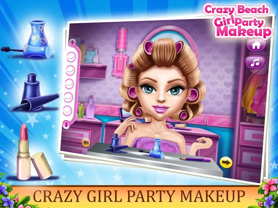 Crazy Beach Girl Party Makeup iPad  Screenshots