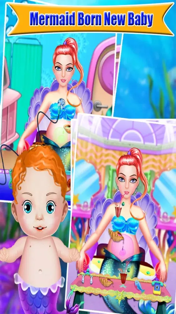 Mermaid Born New Baby - Baby Child Born - New Born Baby Care Screenshots