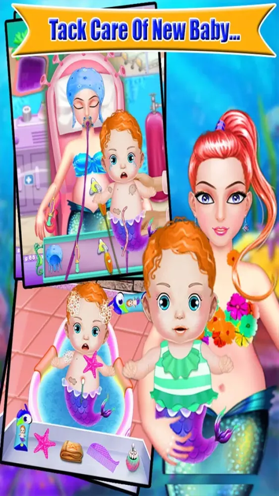 Mermaid Born New Baby - Baby Child Born - New Born Baby Care Screenshots
