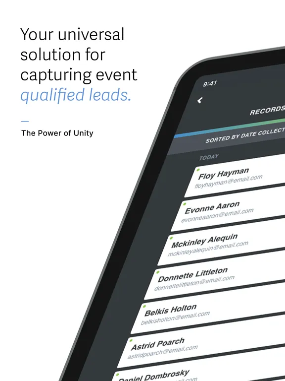 ภาพหน้าจอของ Integrate Events Lead Capture iPad 