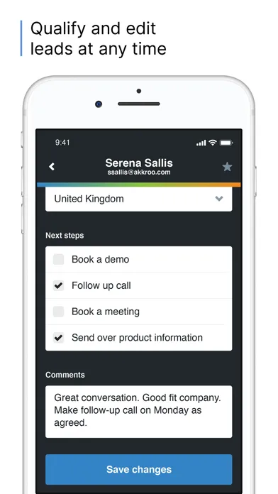 ภาพหน้าจอของ Integrate Events Lead Capture