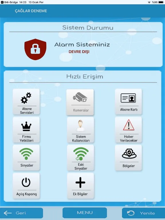 TIM Güv. Alarm Sinyal Takibi iPad  スクリーンショット