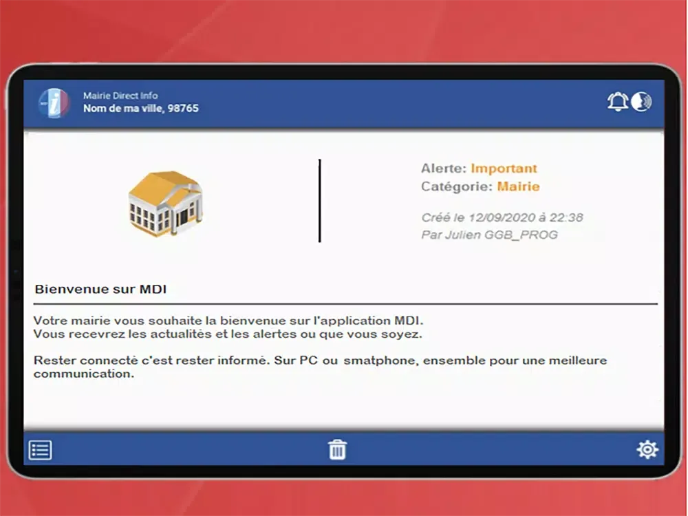 Mairie Direct Info (MDI) iPad  स्क्रीनशॉट