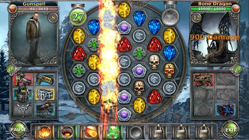 Capturas de tela do Gunspell - Match 3 Puzzle RPG