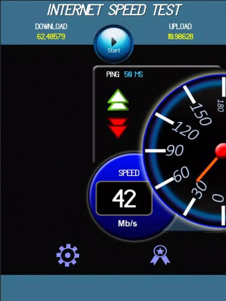 Tangkapan layar Internet Data Speed Meter Pro iPad 