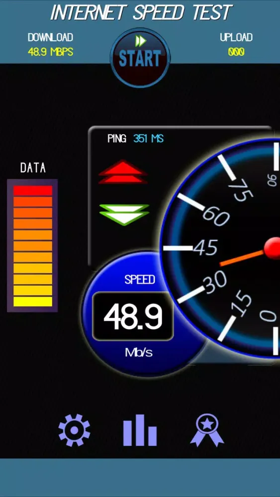 Tangkapan layar Internet Data Speed Meter Pro