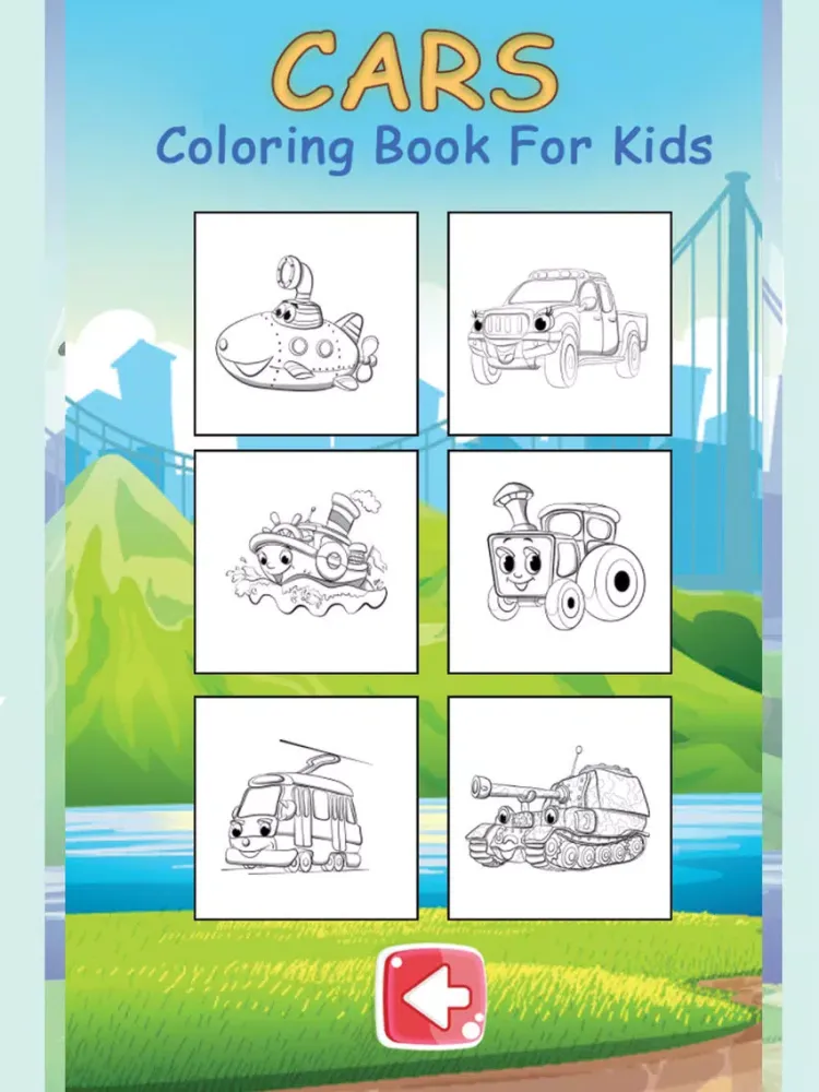 Captures d'écran de Cars , Coloring book for kids iPad 