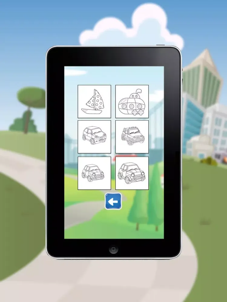Ảnh chụp màn hình của Vehicles Coloring Book - Fun Painting for Kids iPad 