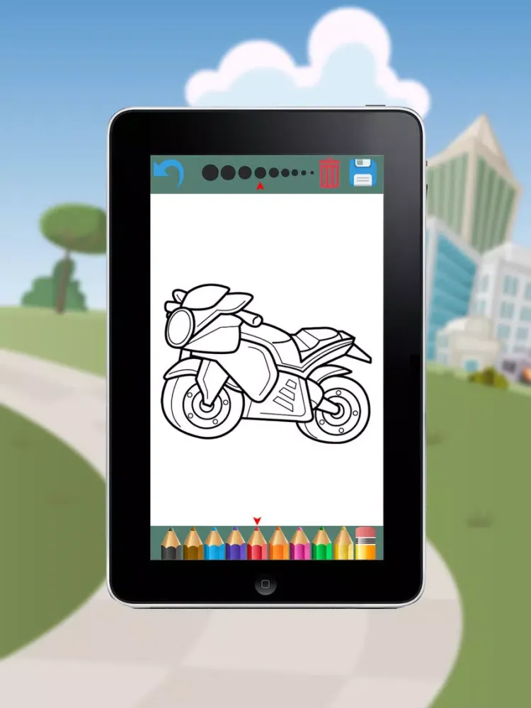 Ảnh chụp màn hình của Vehicles Coloring Book - Fun Painting for Kids iPad 