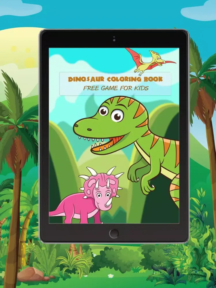 Captures d'écran de Dinosaur Coloring Book - Free Game for Kids iPad 