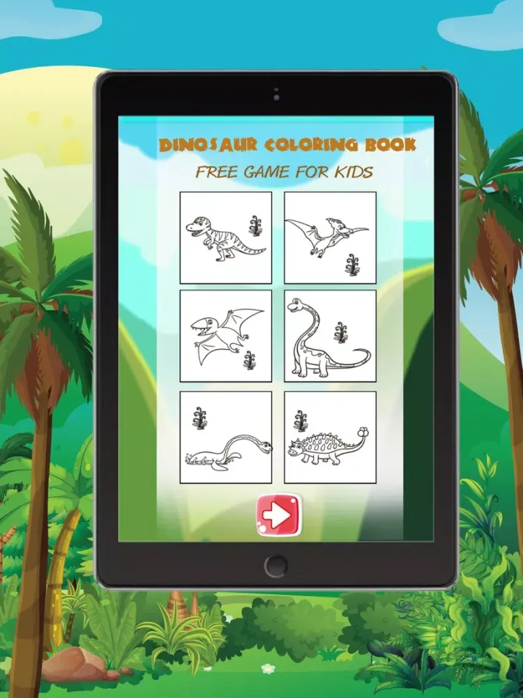 Captures d'écran de Dinosaur Coloring Book - Free Game for Kids iPad 