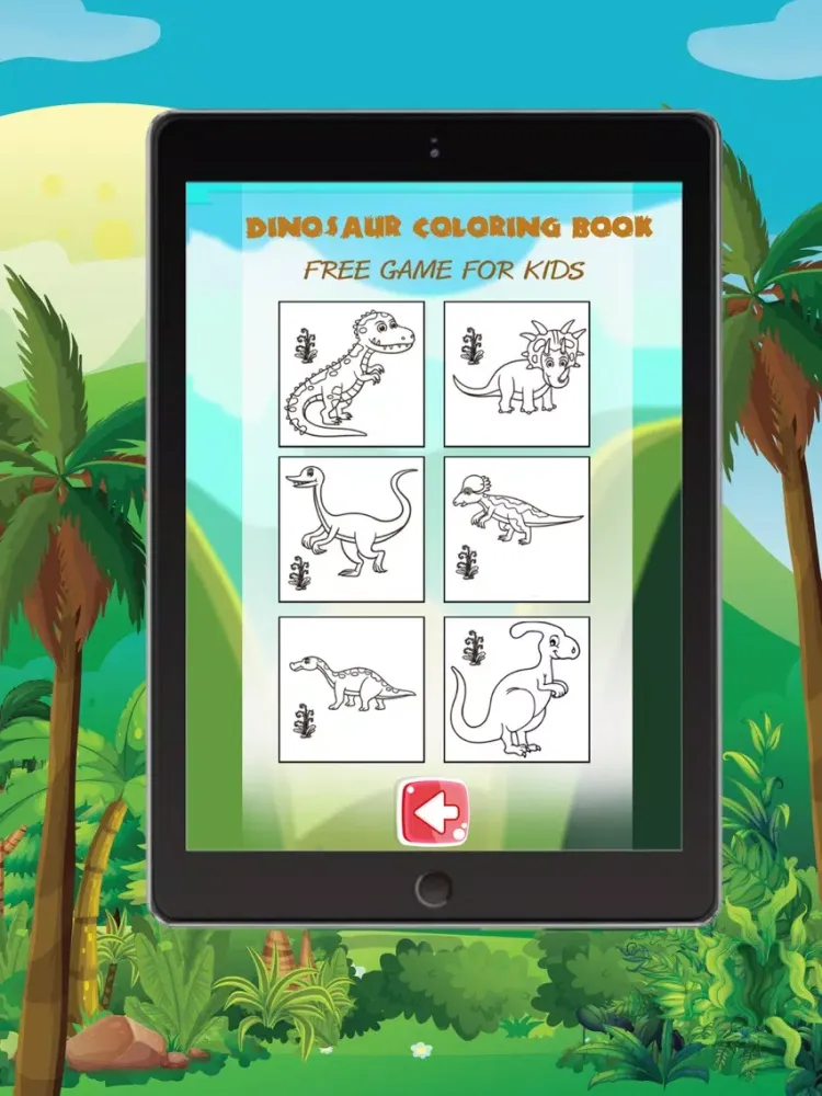 Captures d'écran de Dinosaur Coloring Book - Free Game for Kids iPad 