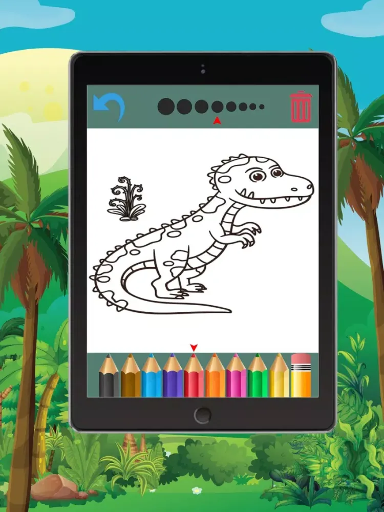 Captures d'écran de Dinosaur Coloring Book - Free Game for Kids iPad 