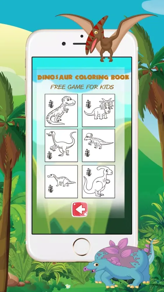 Captures d'écran de Dinosaur Coloring Book - Free Game for Kids