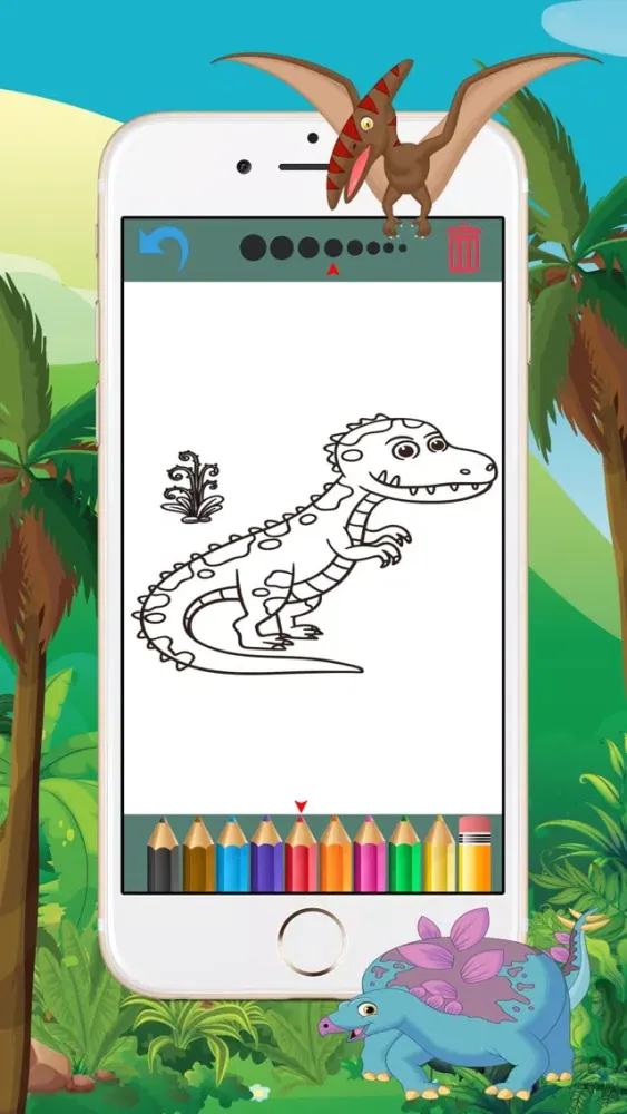 Captures d'écran de Dinosaur Coloring Book - Free Game for Kids