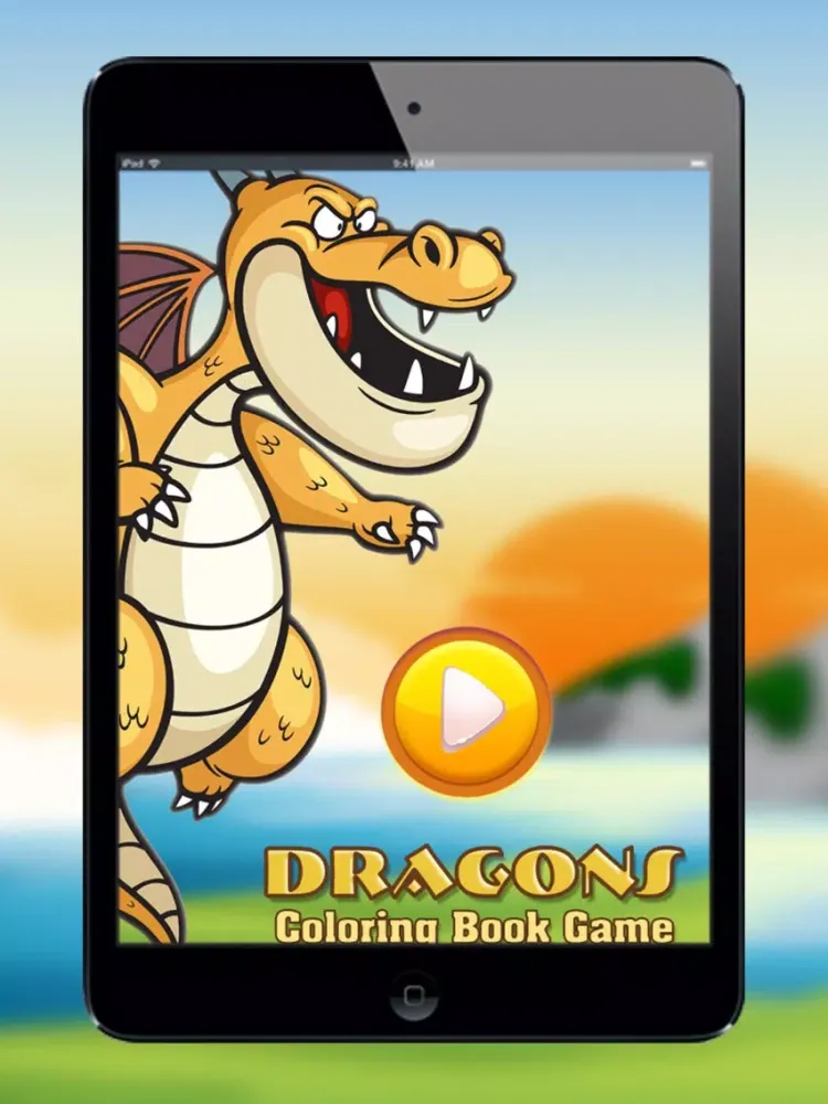 Dragons Coloring Book Game for Little Kids iPad  スクリーンショット