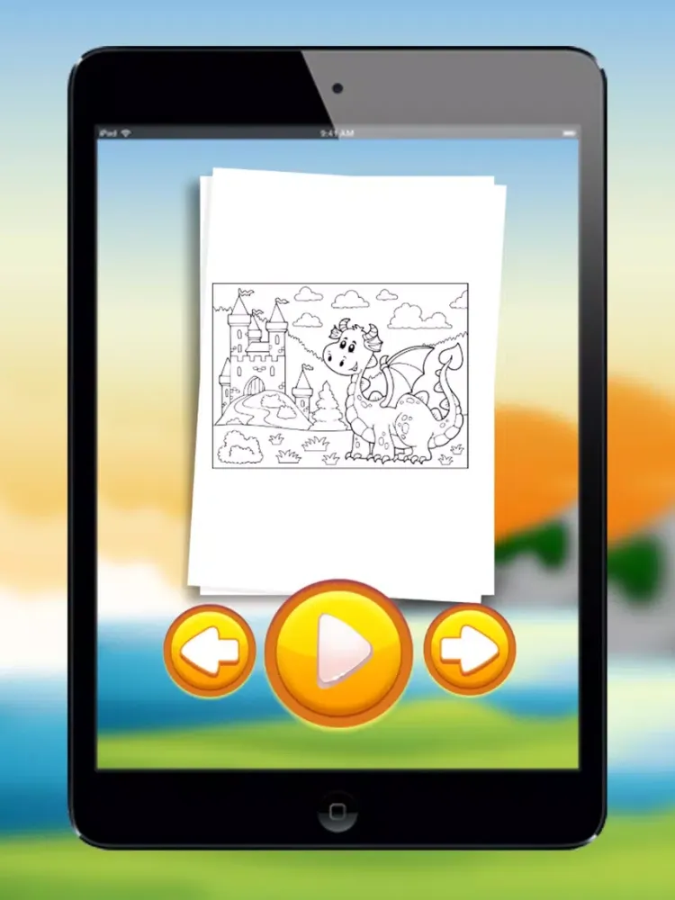 Dragons Coloring Book Game for Little Kids iPad  スクリーンショット