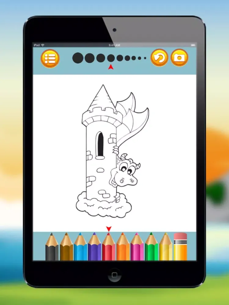Dragons Coloring Book Game for Little Kids iPad  スクリーンショット