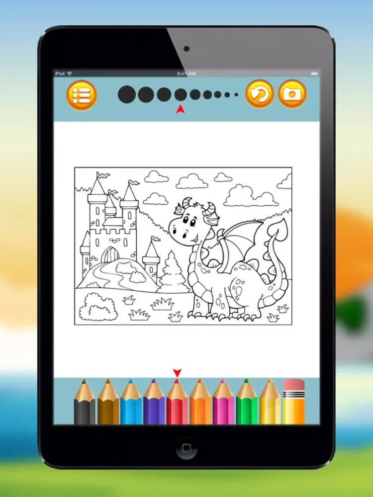 Dragons Coloring Book Game for Little Kids iPad  スクリーンショット