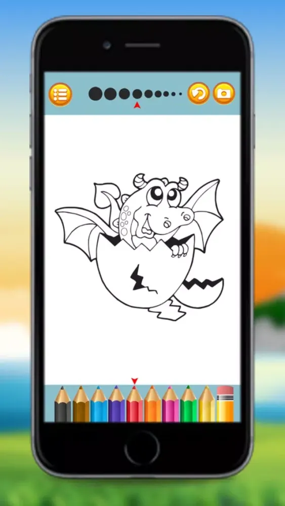 Dragons Coloring Book Game for Little Kids スクリーンショット