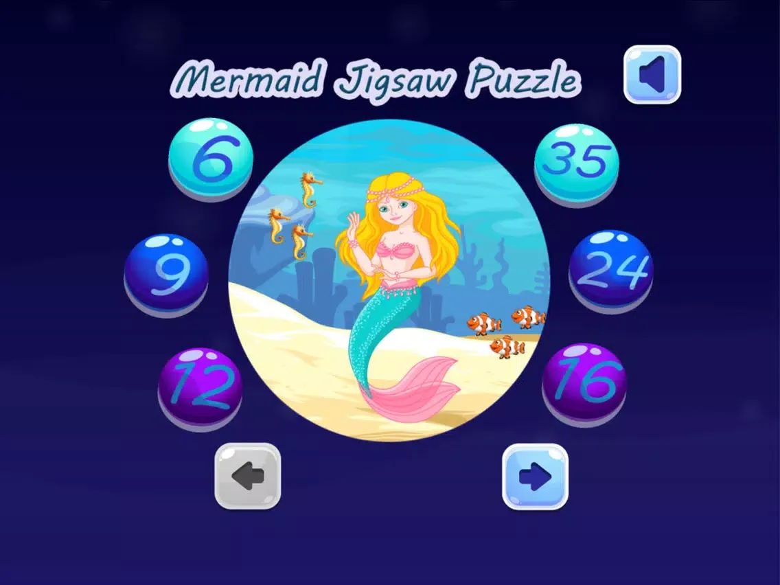 Mermaid Princess Jigsaw Puzzle Games for Toddler iPad  스크린샷