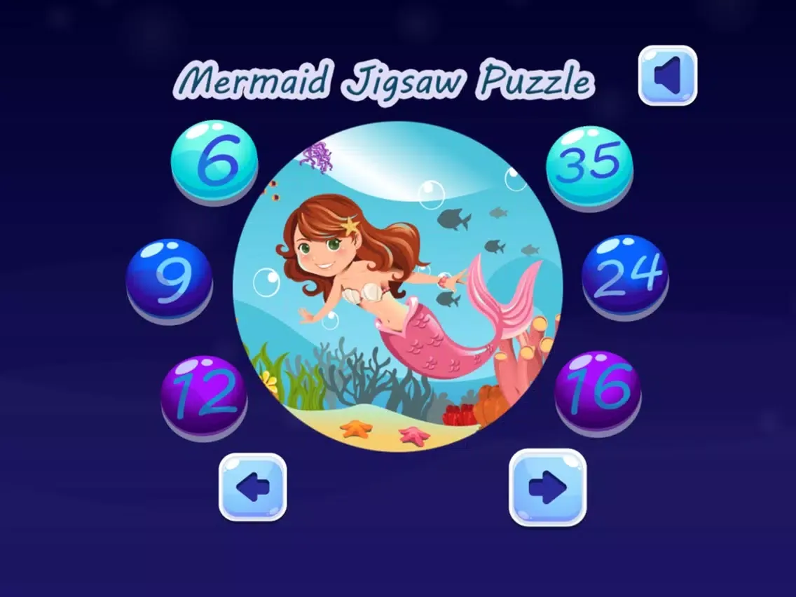 Mermaid Princess Jigsaw Puzzle Games for Toddler iPad  스크린샷