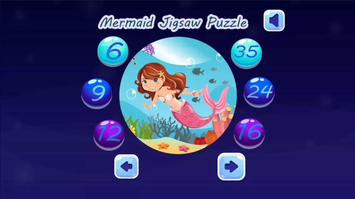 Mermaid Princess Jigsaw Puzzle Games for Toddler 스크린샷