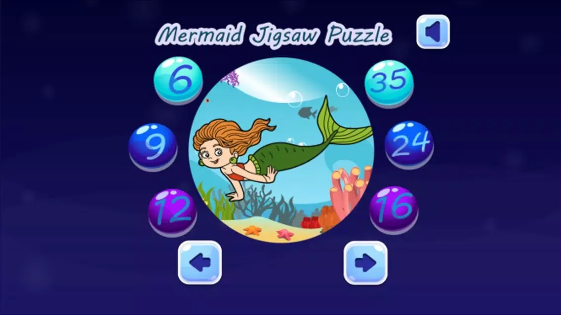 Mermaid Princess Jigsaw Puzzle Games for Toddler 스크린샷